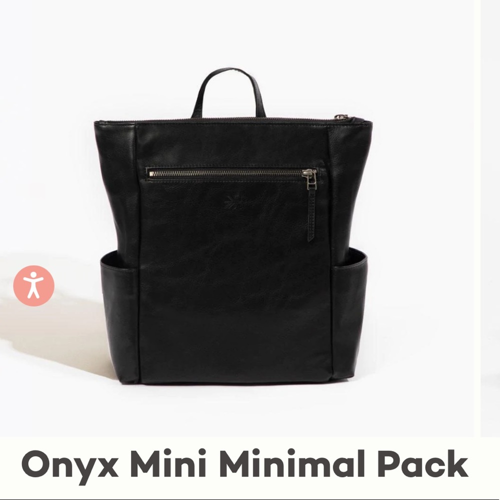 Freshly Picked Onyx Mini Minimalist Backpack Diaper Bag